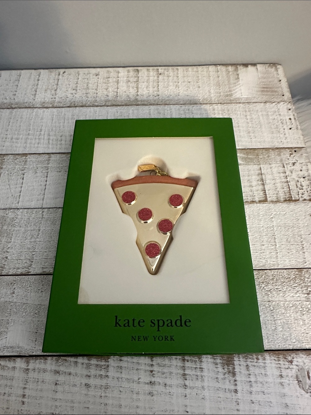 Nwt Kate spade be jolly Lenox pizza ornament